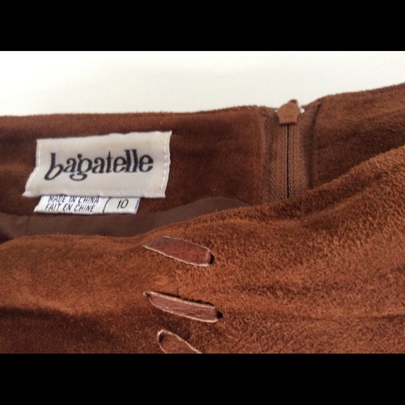 Bagatelle Suede Leather Skirt Size 10 - Picture 4 of 6